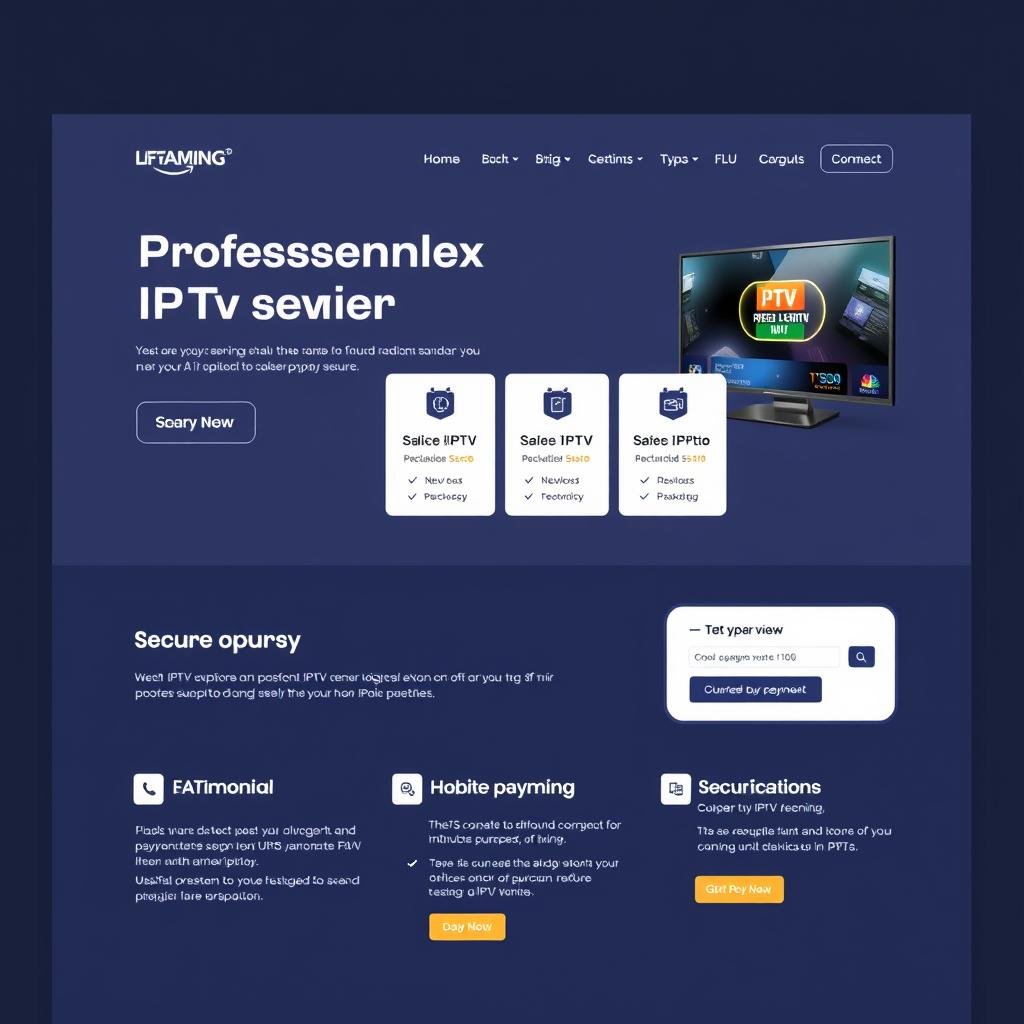 Exemple de site web professionnel pour un service IPTV Exemple de site web professionnel pour un service IPTV